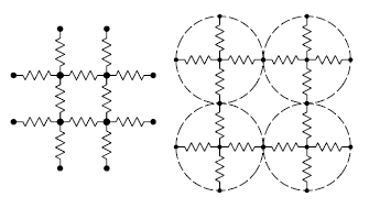 Resistor model of two-dimensional percolation.