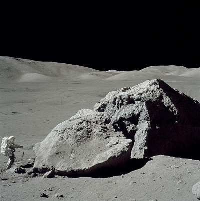Apollo astronaut, Harrison Schmitt, on the moon