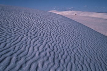 Gypsum dunes at White Sands, New Mexico.