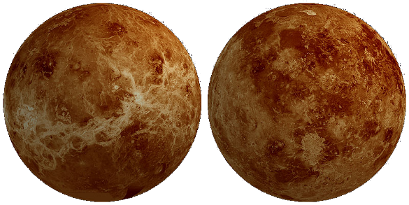 Full globe radar map of Venus by the Magellan spacecraft