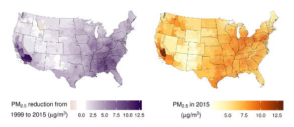 PM2.5 concentrations in the contiguous United States 1999-2015