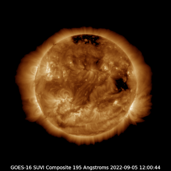 GOES-16 solar ultraviolet image for September 5, 2022.