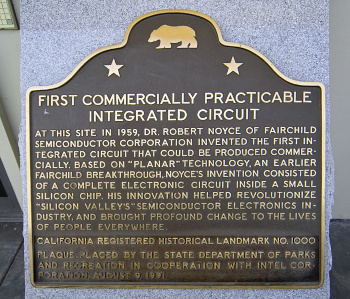 Historical marker for the invention of the integrated circuit at Fairchild