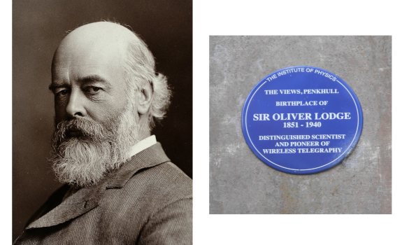 Oliver Lodge (1851-1940) with historical plaque
