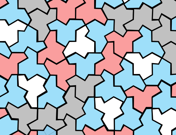 An aperiodic tiling of 13-sided monotiles